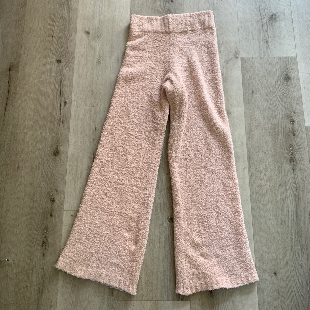 Skims Cozy Knit Wide Leg Pant Dusty Pink Boucle Lounge Pants Women S/M